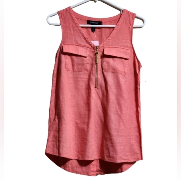 Ellen Tracy sleeveless top color coral size xs - Picture 1 of 4